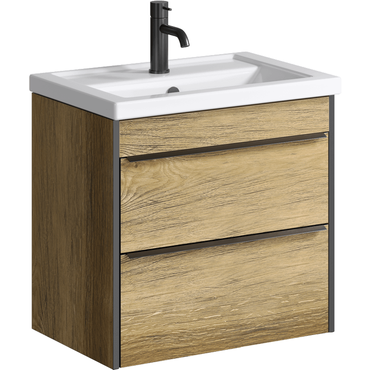 Приобрести тумба подвесная с раковиной aqwella fargo 60 см, дуб балтийский frg0106db