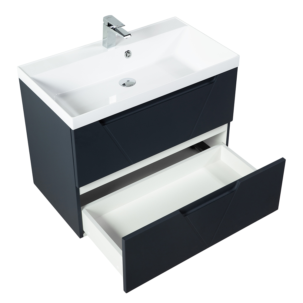 Приобрести belbagno тумба с раковиной vittoria 90 см, подвесная grigio opaco, белая раковина