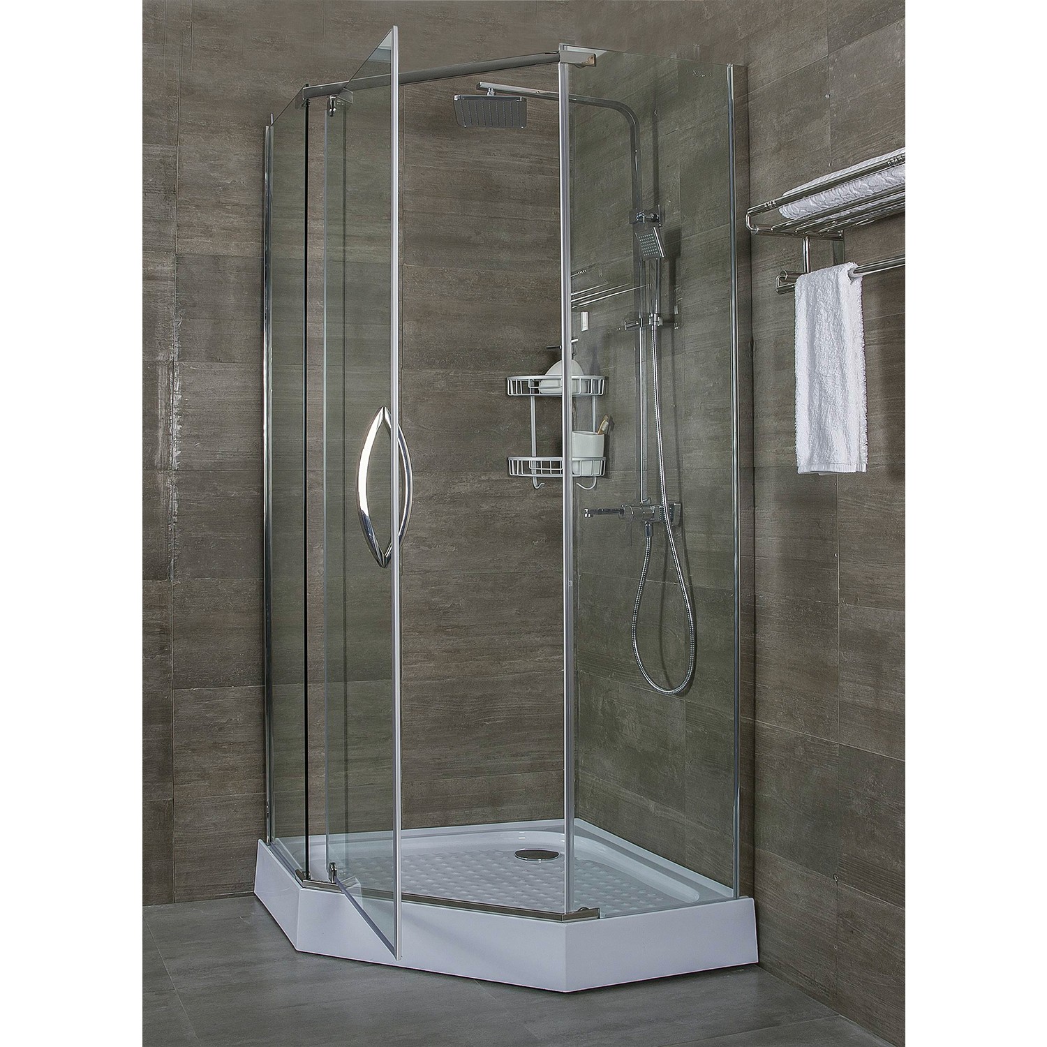 Приобрести ограждение душевое alex baitler ab215-90 90х90см, прозрачное