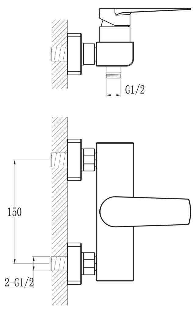 Приобрести belbagno смеситель для душа carin, хром car-esdm-crm