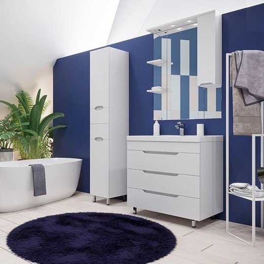 Приобрести mirsant тумба напольная soho quadro 80 см с раковиной миранда -80 ут000089881