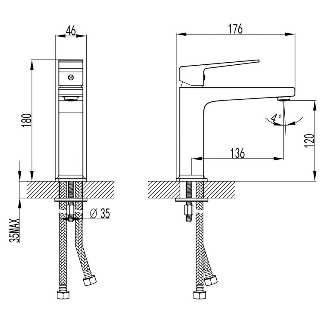 Приобрести смеситель для раковины azario eddie черный az-vbh168207pa