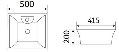 Приобрести раковина-чаша ceramalux 50 см 9108
