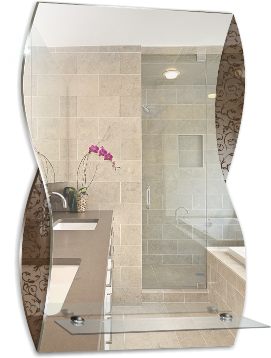 Приобрести loranto зеркало опал 39х60 см, с полкой (фр-00002369)