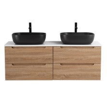 BelBagno Тумба со столешницей ETNA 140 см, подвесная Rovere Bianco