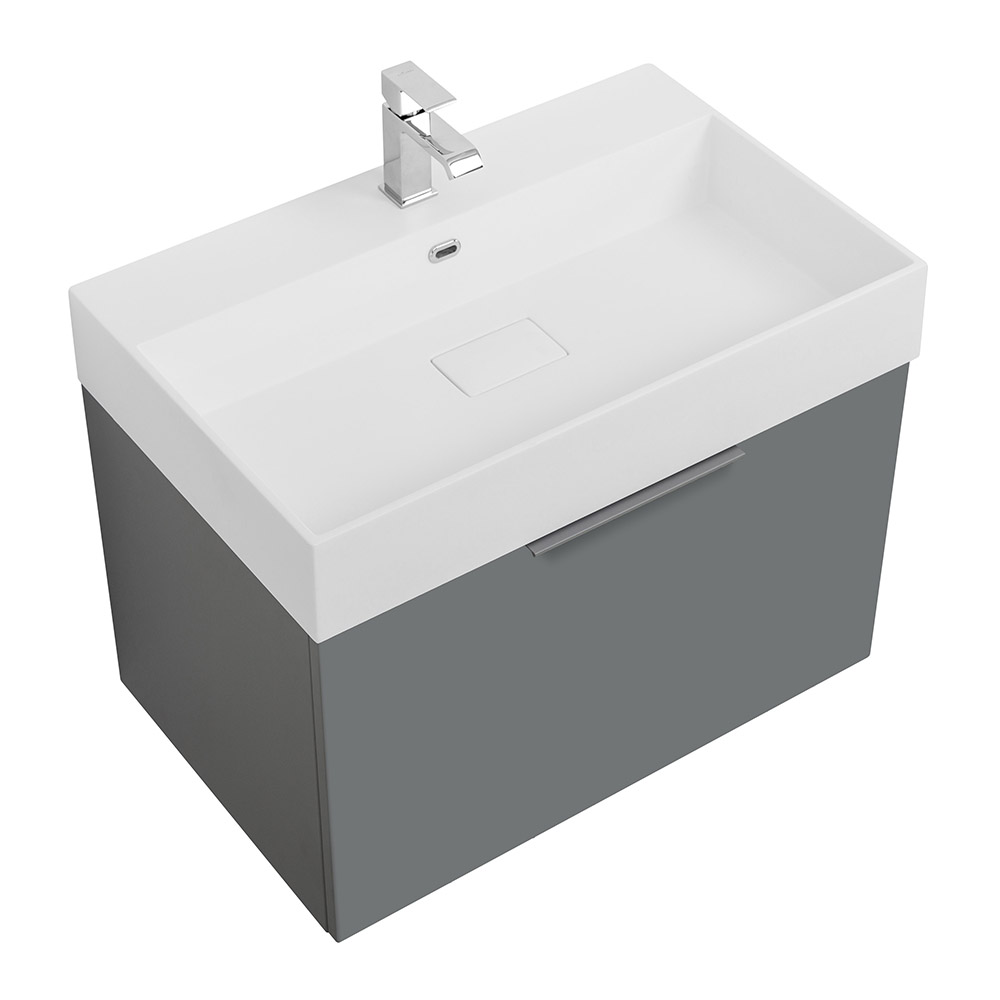 Приобрести cezares тумба подвесная с раковиной premium 70 см grigio nuvola, серая 55399