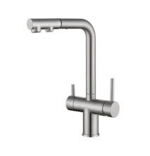 Смеситель с выдвижным изливом и подключением фильтра WONZON & WOGHAND, Брашированный никель (WW-88458018-BN)