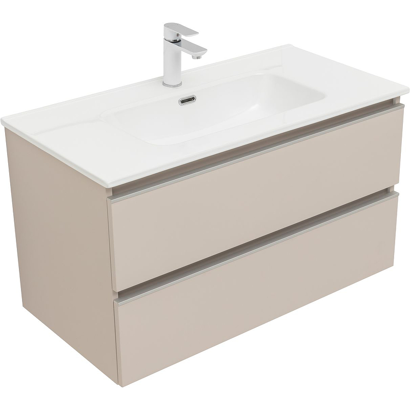 Приобрести aquanet тумба с раковиной вега 90 см, бежевый