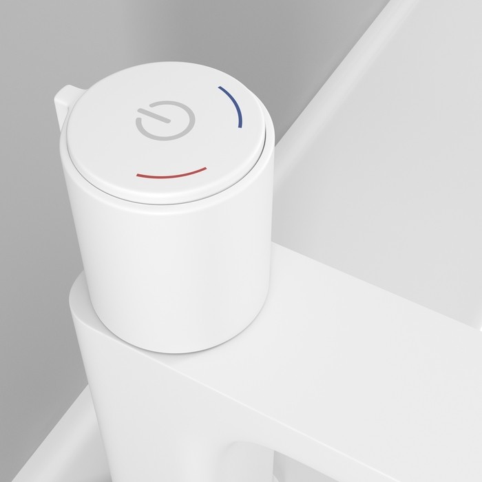 Приобрести iddis смеситель для раковины slide push control 182мм, белый матовый sliwtbti01