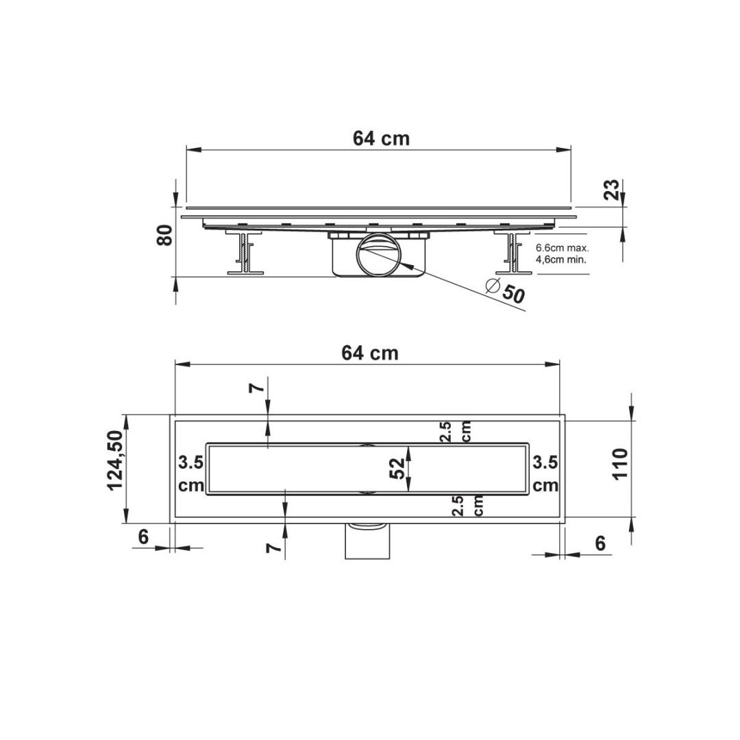 Приобрести vincea душевой трап say anzer 60 см, сатин say.72.2.60.stn