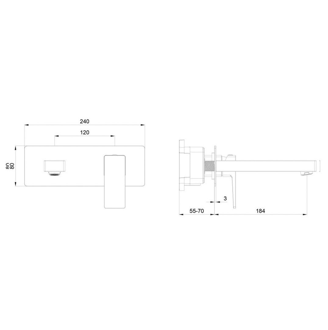 Приобрести смеситель для раковины встраиваемый wonzon & woghand cube 2.0, темный графит (ww-88869068-bgm)