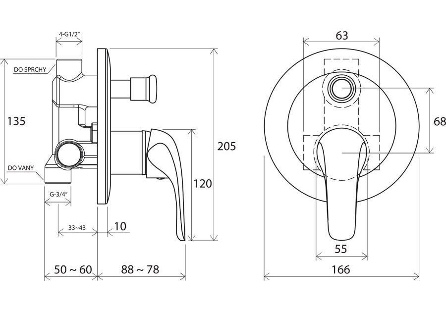 Приобрести смеситель для ванны ravak rosa rs 061.00 x070014