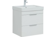 Aquanet Тумба с раковиной Ирис new 60 см, белая глянец (2 ящика)