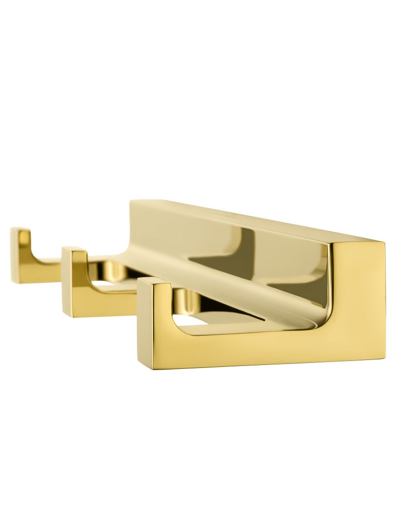 Приобрести вешалка с 3 крючками для ванной wonzon & woghand eclipse, глянцевое золото (ww-9135-lg)