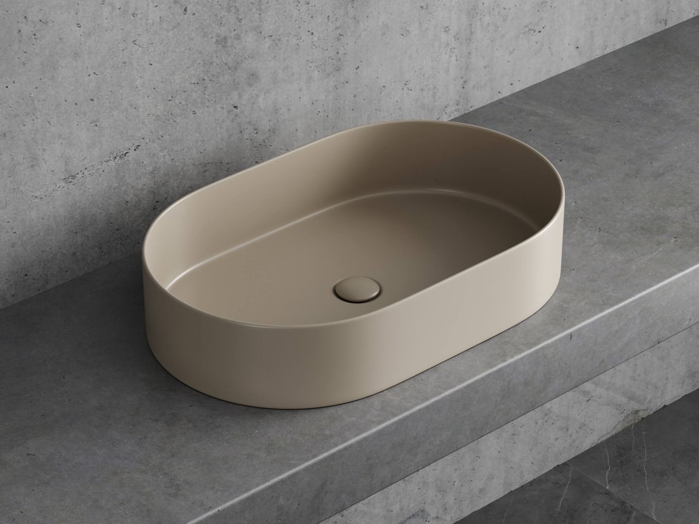 Приобрести hayzburg накладная раковина чаша 60х38 см, капучино матовая hb-0036mc