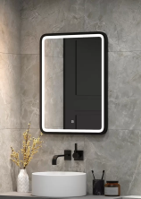 Continent Зеркало с подсветкой Enjoy Black 60х80 см, черное