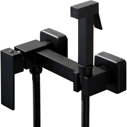 Приобрести grocenberg смеситель с гигиеническим душем, черный матовый gb101nbl