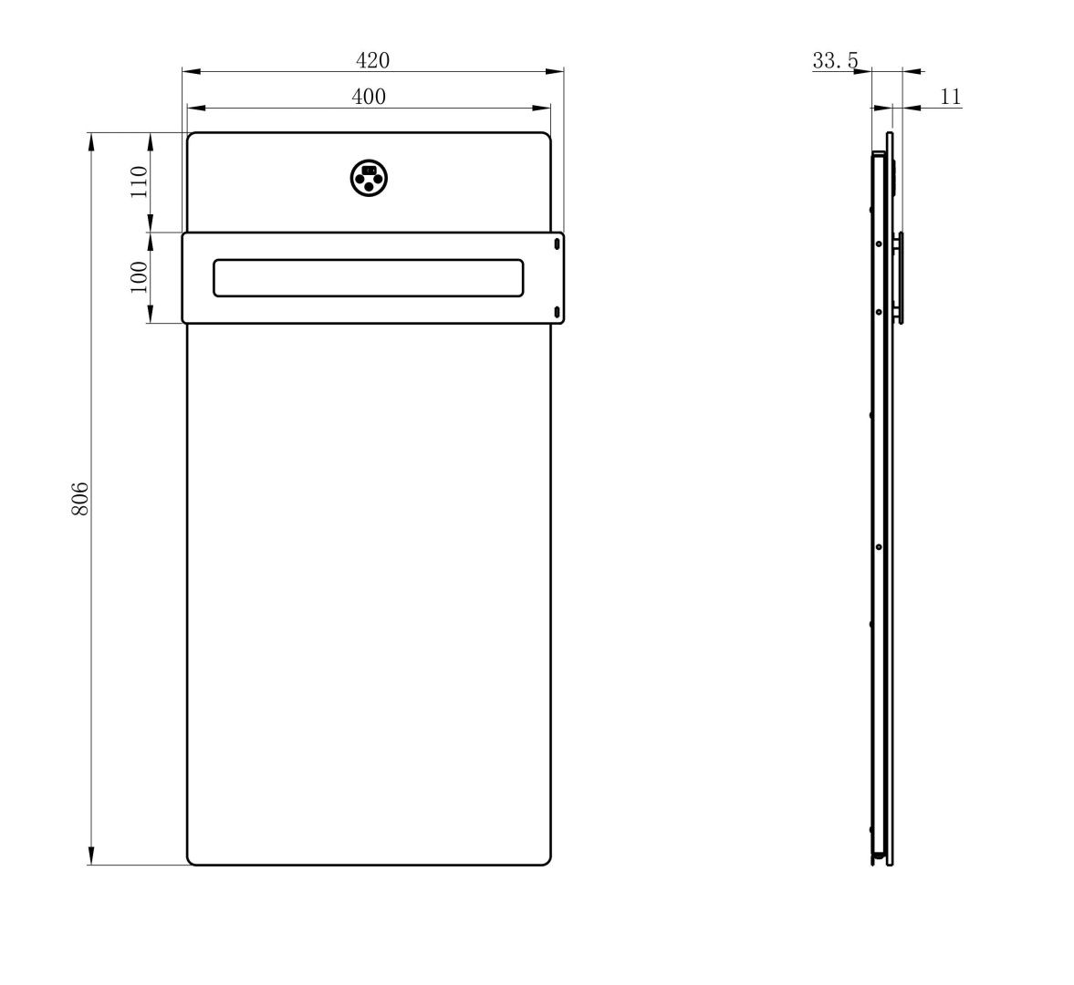Приобрести полотенцесушитель электрический с каменной плитой белый мрамор wonzon & woghand stuttgart, темный графит (ww-a501-gm)