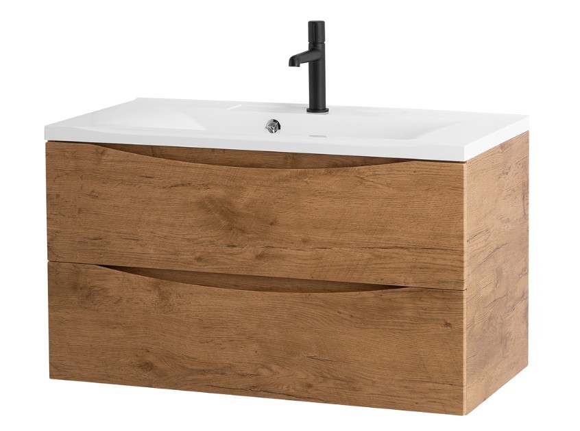 Приобрести тумба подвесная с раковиной belbagno marino-1000-2c-so-rn-p 100 см, rovere nature