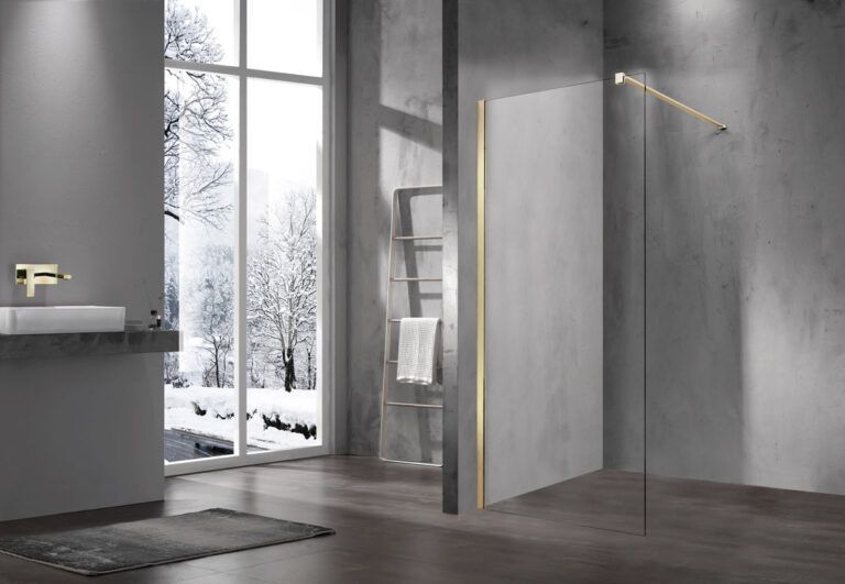 Приобрести vincea душевая перегородка walk-in 90 см, прозрачное, брашированное золото vsw-1h900clg