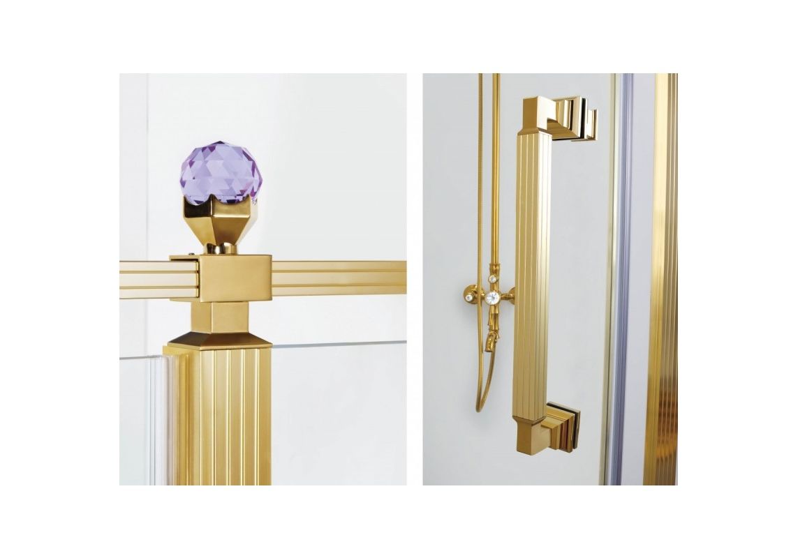 Приобрести душевое ограждение azario ontario az-nbb3231 90х90 см, золото\прозрачное