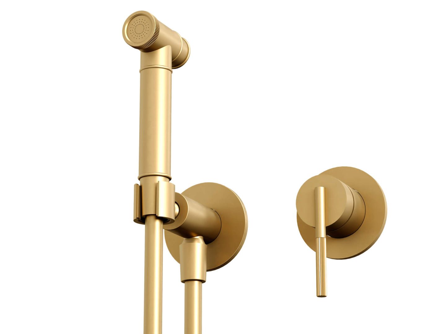 Приобрести hayzburg встраиваемый смеситель с гигиеническим душем, золото матовое hb-4005-2bg