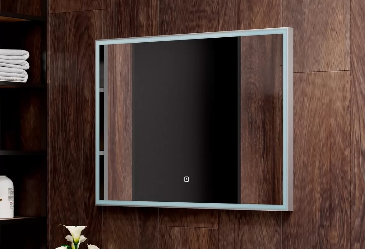 Приобрести continent зеркало с подсветкой sting 80х60 см, серое