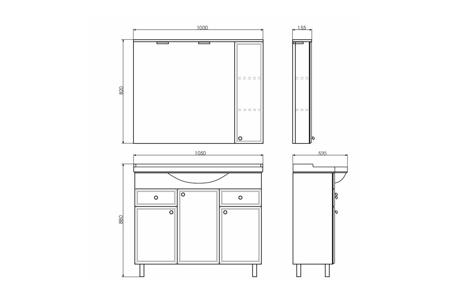 Приобрести сomforty тумба с раковиной "сочи-100" белый глянец