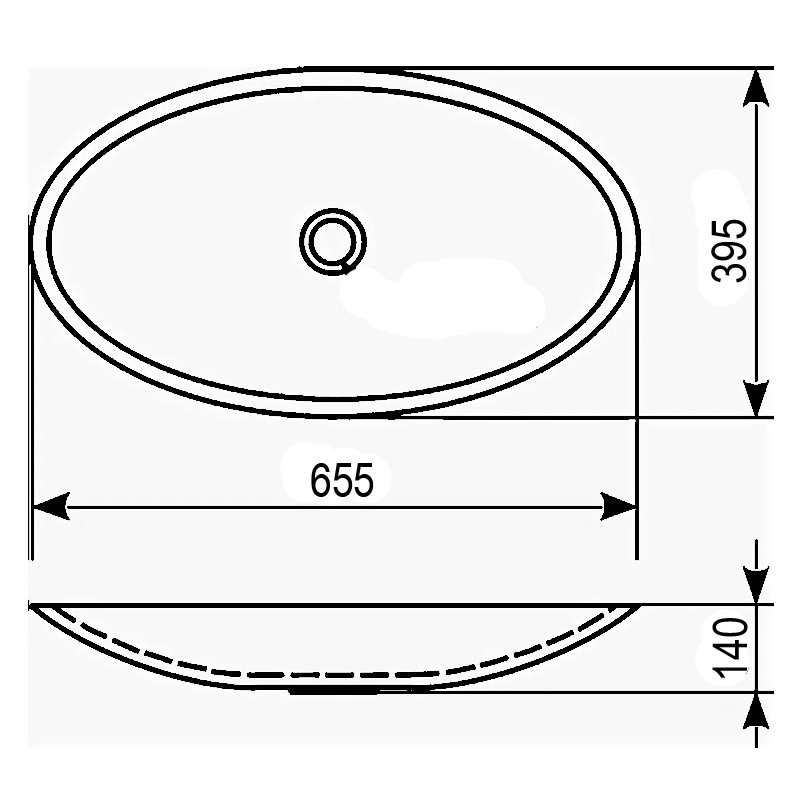 Приобрести azario раковина накладная 65,5х39,5 см, белая az- 40148