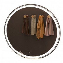 Azario Зеркало Olivia 800*800, белый, сенсорный включатель, CS00066641