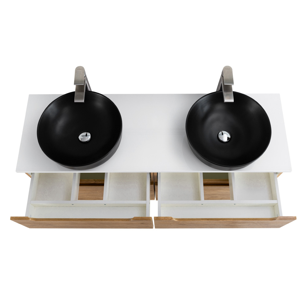 Приобрести belbagno тумба со столешницей etna-h60 140 см, подвесная rovere nature