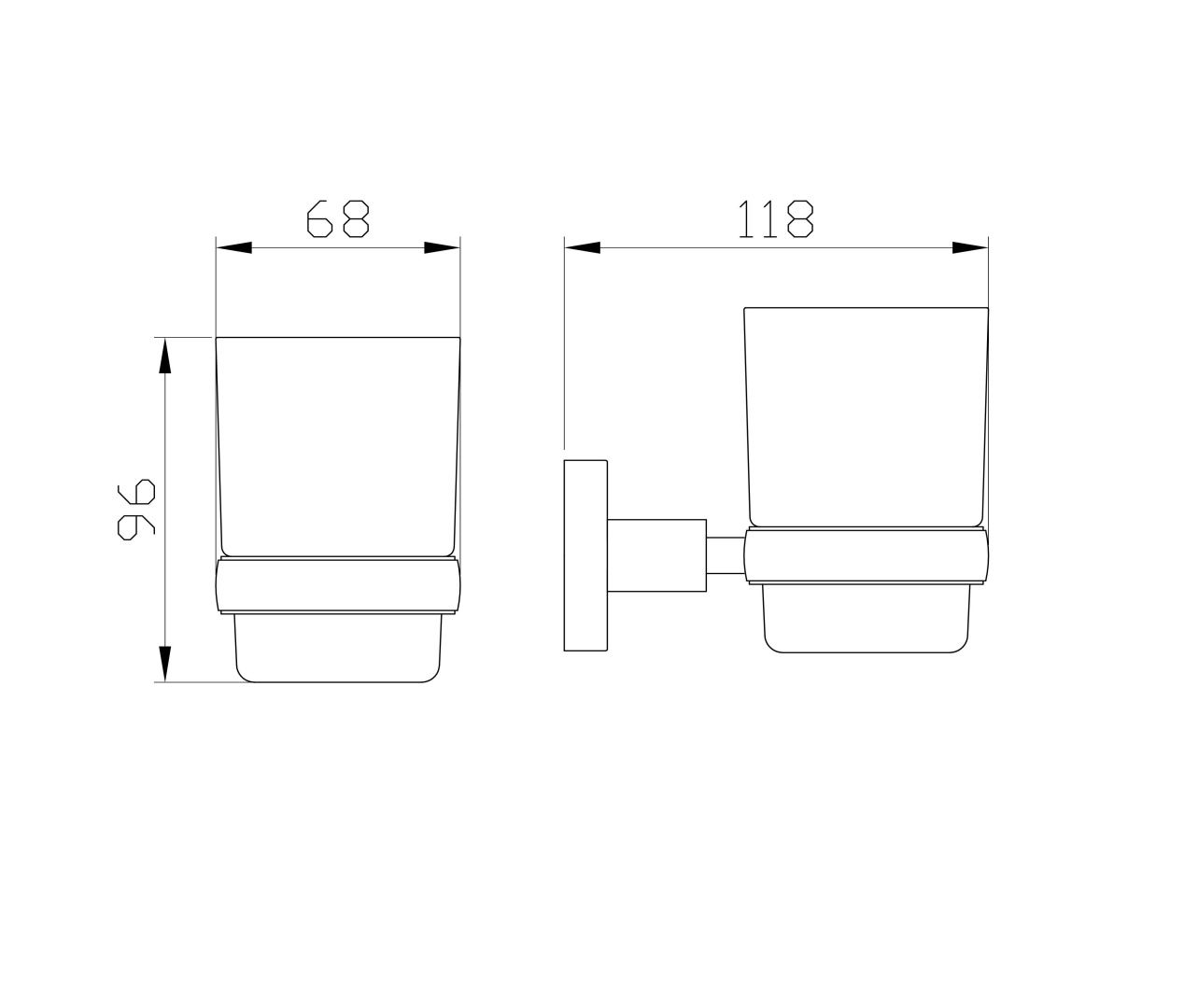 Приобрести стакан для зубных щеток с держателем wonzon & woghand easy, хром (ww-8121)