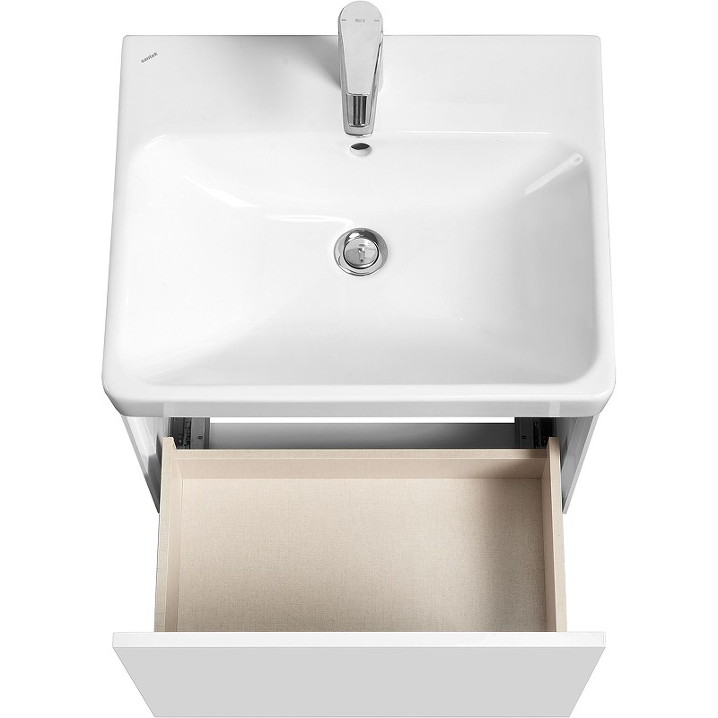 Приобрести тумба подвесная акватон асти 55 с раковиной, белый