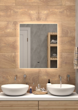 Continent Зеркало с подсветкой Trezhe 60х70 см, белое