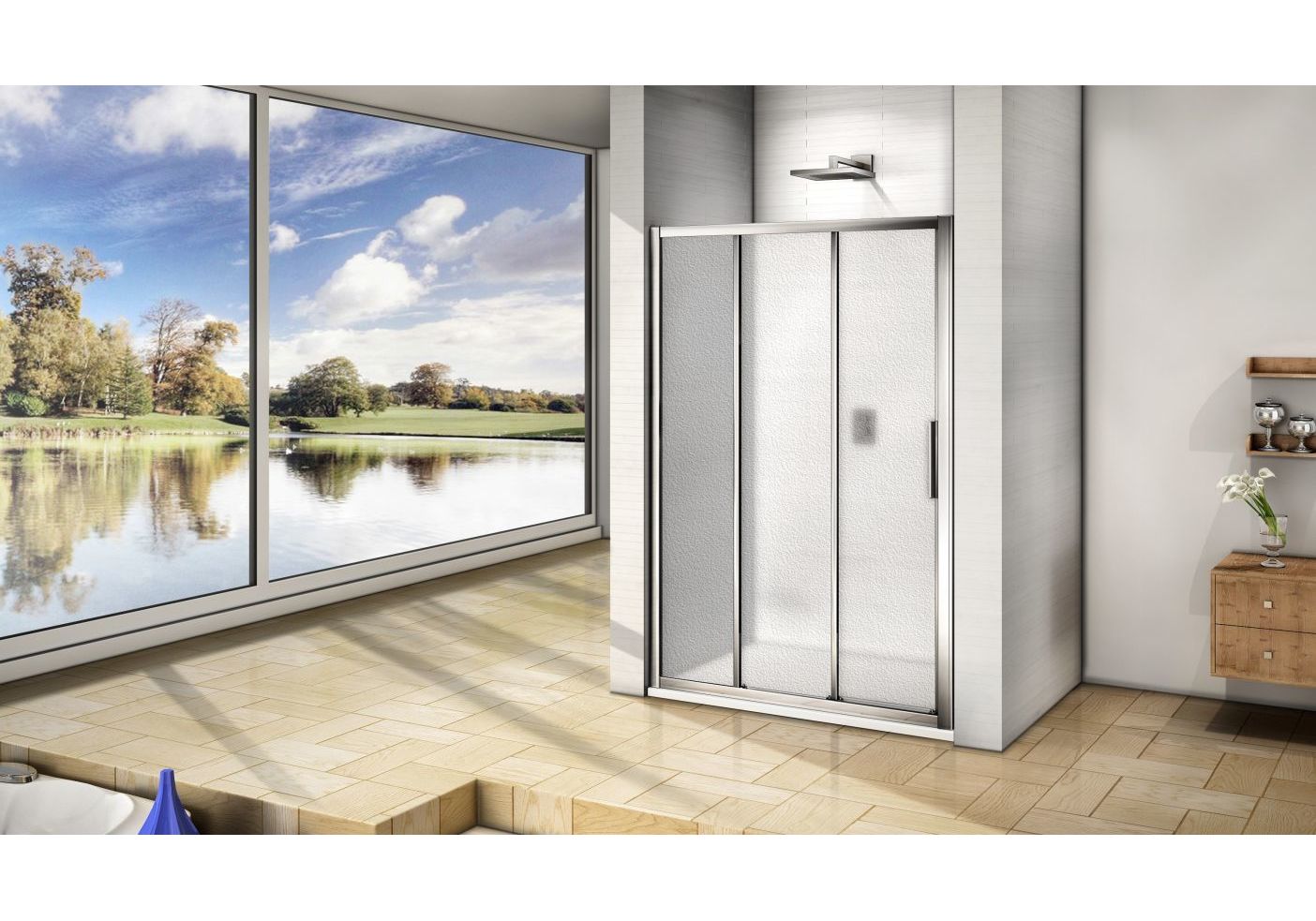 Приобрести дверь душевая bas orion wtw-110-g-ch 110 см (матовое стекло)