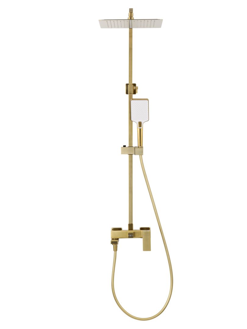 Приобрести душевая система wonzon & woghand cube 2.0, брашированное золото (ww-88047068-bg)