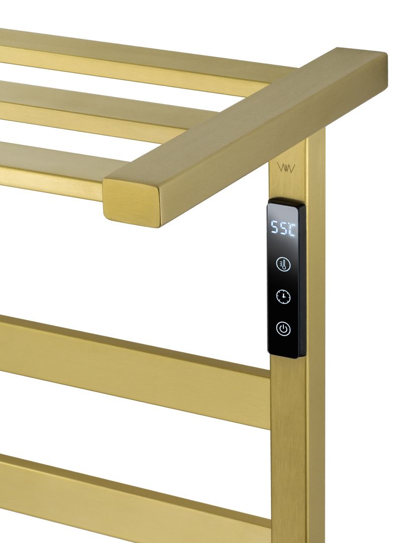 Приобрести полотенцесушитель электрический wonzon & woghand frankfurt, брашированное золото (ww-a1026-bg)