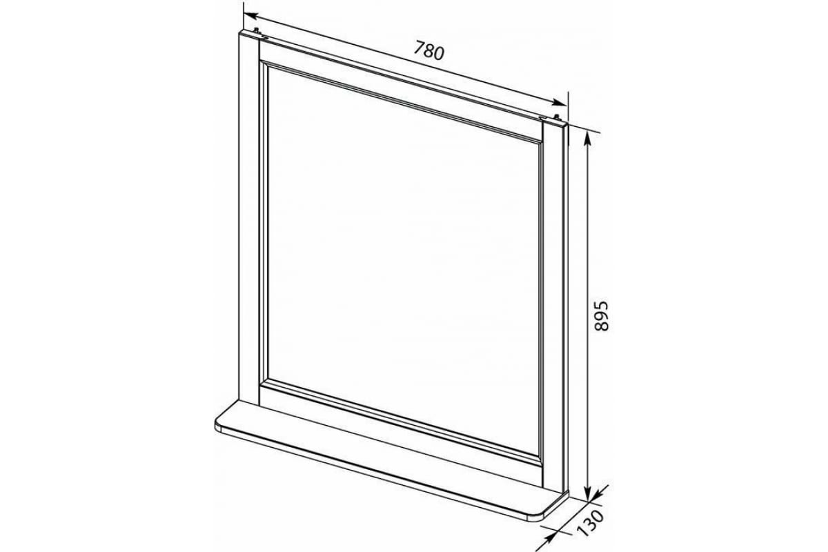 Приобрести aquanet зеркало бостон м 80 см, белое