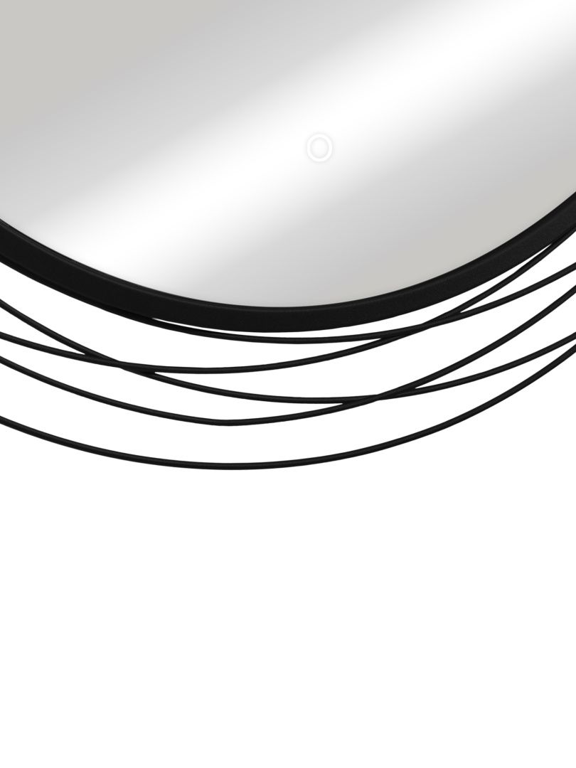 Приобрести continent зеркало с подсветкой mirel 75х75 см, сенсорный включатель, черное