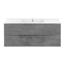 Vincea Тумба подвесная Mia 120 см, бетон с белой раковиной VMC-2MC120BT;VBS-13120