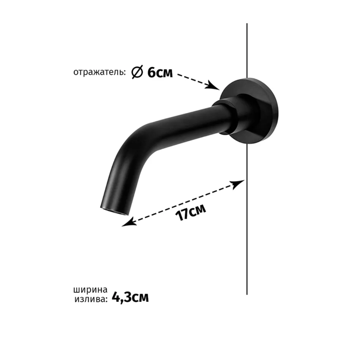 Приобрести grocenberg встраиваемый смеситель для раковины, черный матовый gb511bl