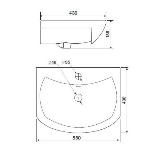 Приобрести mirsant тумба напольная оптима 55 см с раковиной балтика-55, белая ут000080926