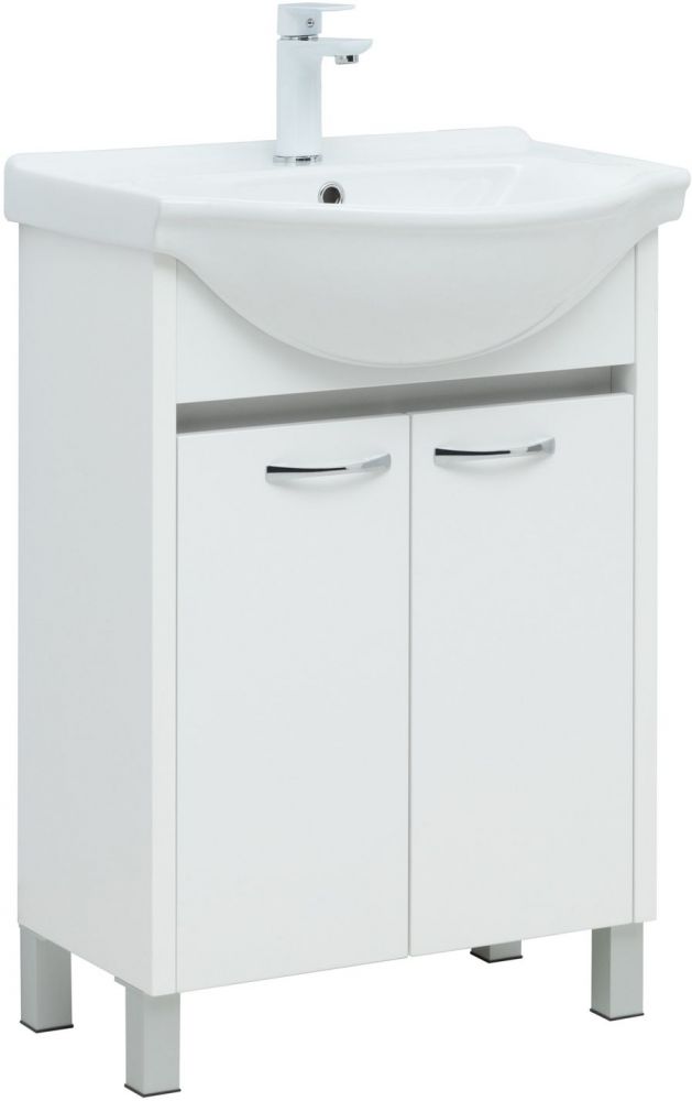 Приобрести aquanet тумба с раковиной донна 60 см, белая глянец