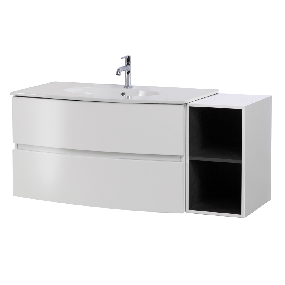 Приобрести cezares тумба подвесная с раковиной elettra 130 см bianco opaco, белая 55525