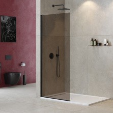 Cezares Душевая перегородка LIBERTA 100 см, бронза\черный LIBERTA-L-1-TB-100-BR-NERO