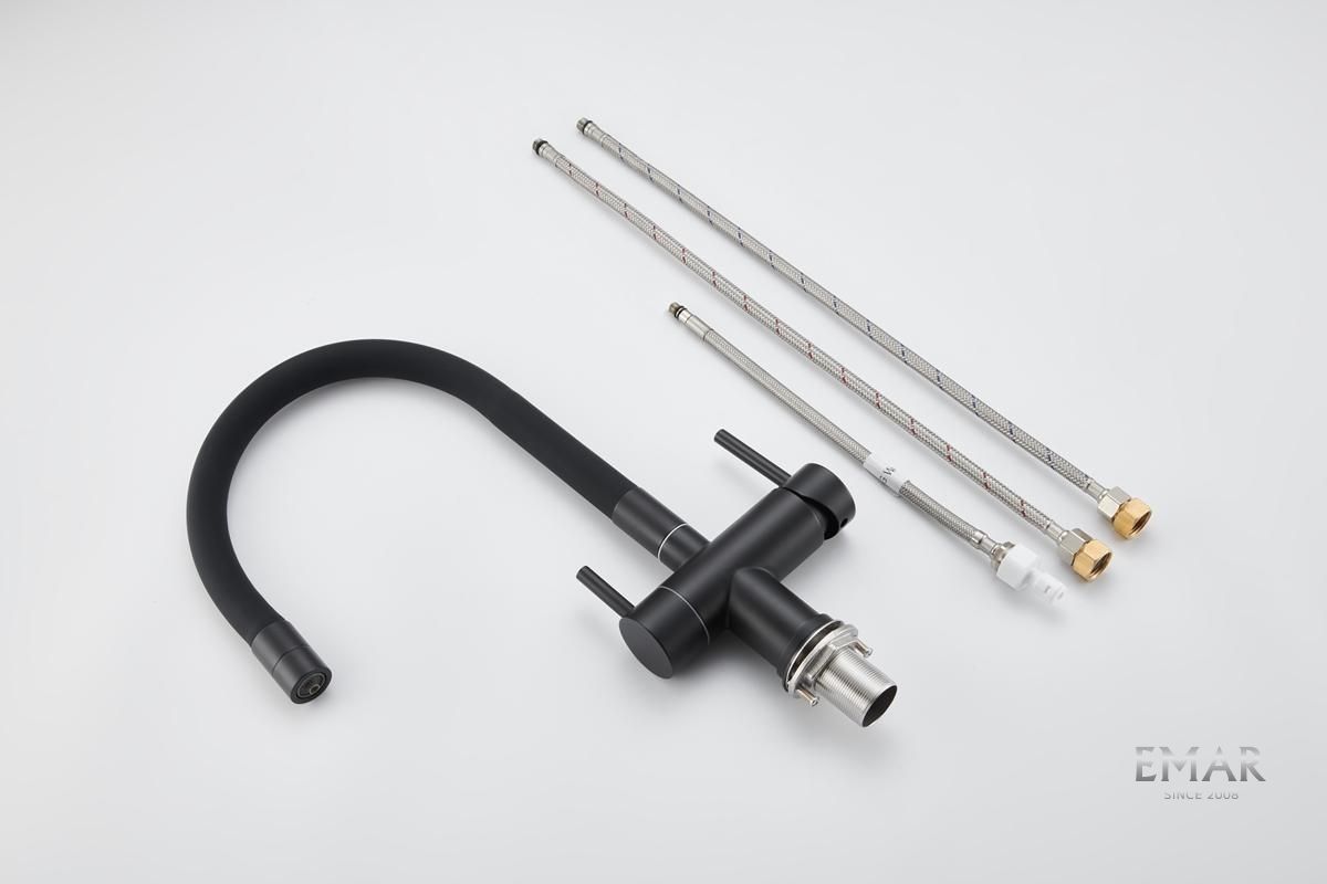 Приобрести emar смеситель для кухни, черный ес - 3015 black