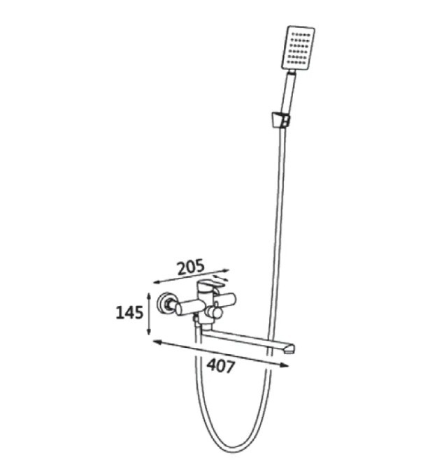 Приобрести смеситель для ванны vieir lavato с ручным душем, нержавеющая сталь v313541