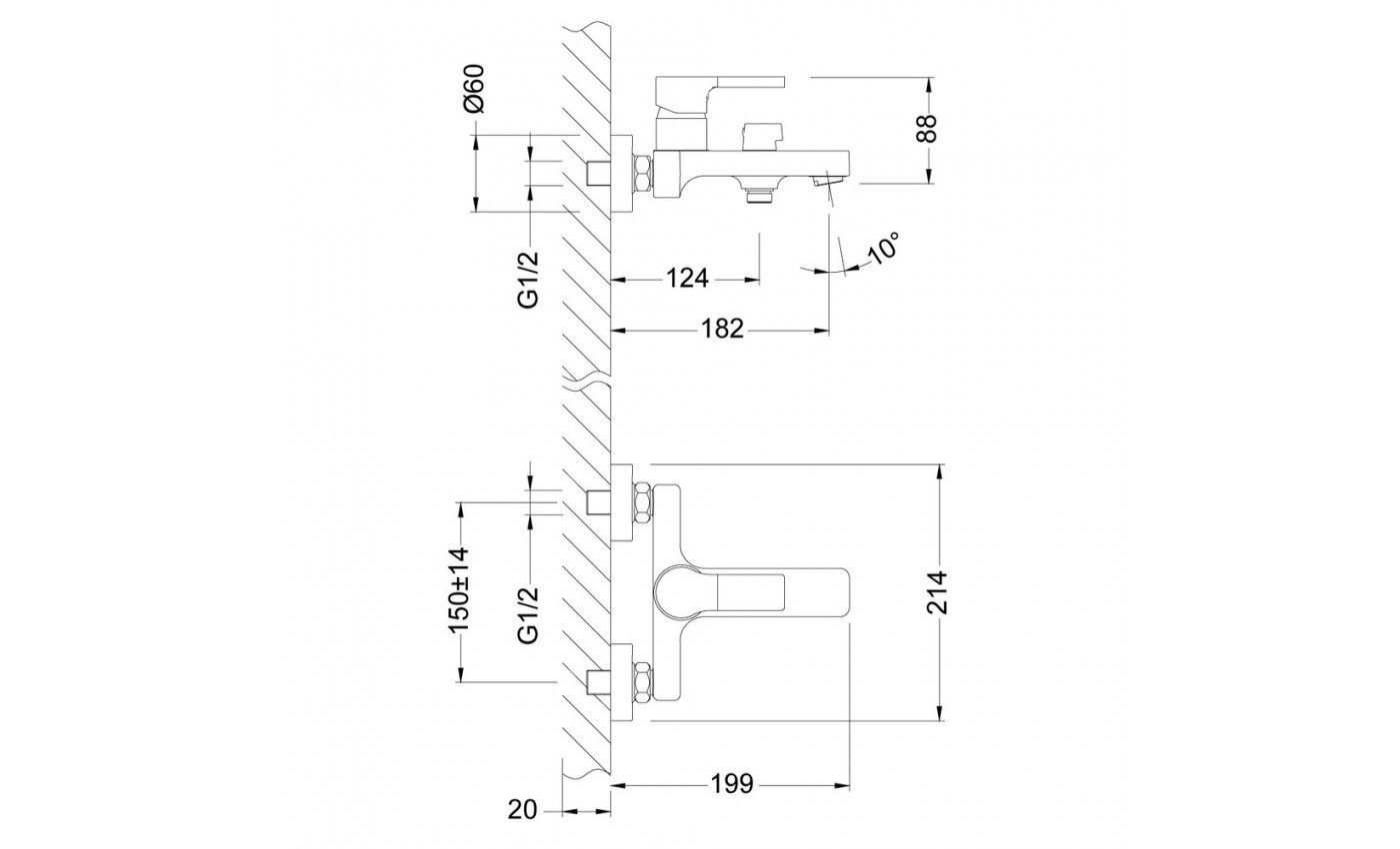 Приобрести lemark смеситель для ванны aura, хром\голубой lm0614c