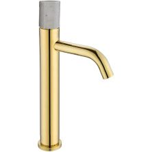 Boheme Смеситель для раковины Stick, высокий, золото\белый 122-G-MR-WHITE