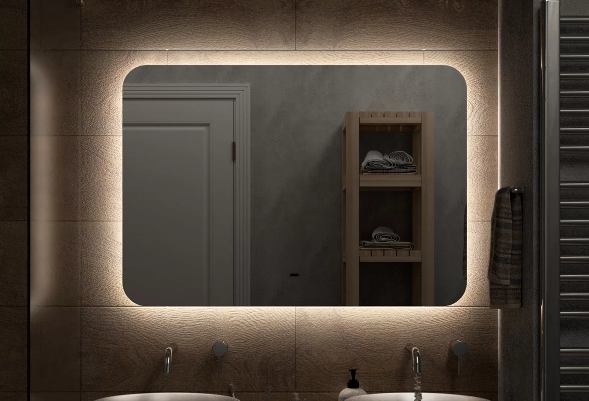 Приобрести continent зеркало с подсветкой burzhe 100х70 см, белое